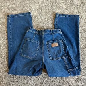 Wrangler carpenter cargo  jean pants SIZE  27x29 Baggy Wide Leg Y2K Style